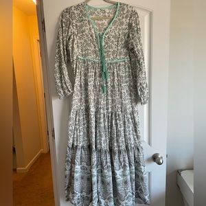 Block Print Maxi Dress